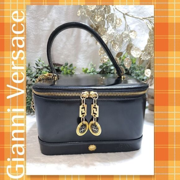 Gianni Versace Medusa Vanity Train Case with Charm Authentic GORGEOUS - Picture 1 of 17